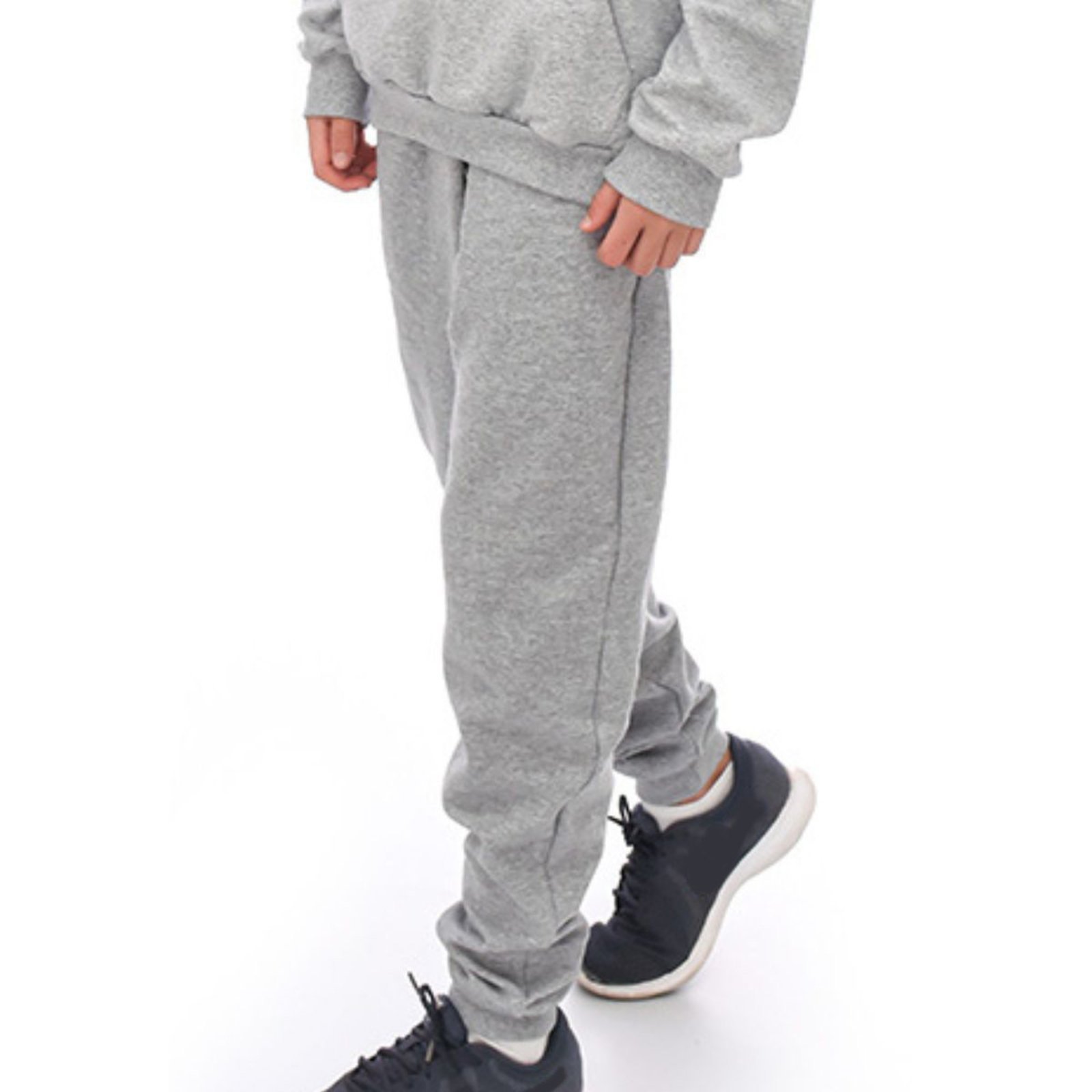 Infantil - Calça Estilo Jogger Moletom Juvenil Cinza Aliarthe
