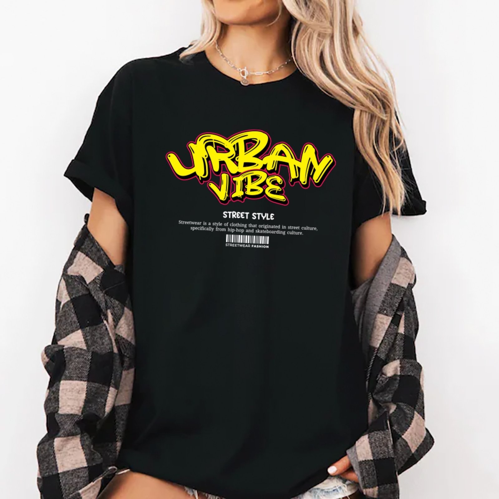Camiseta Ousy Urban Vibe Street Style Oversized Preto