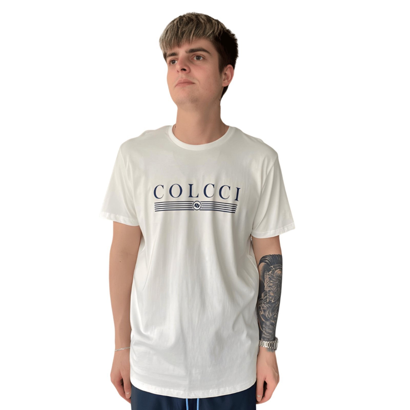 Vista 2 Camiseta Masculina Colcci Slim Logo Estamapado off-white Colcci off-white
