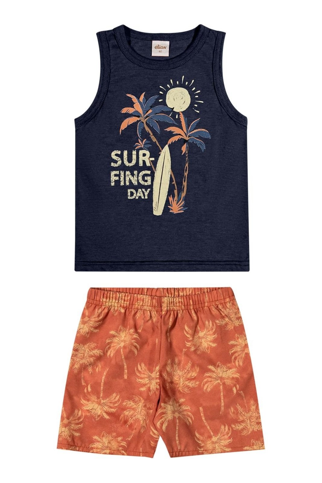Vista 2 Infantil - Conjunto Menino Surfing Elian azul Elian azul