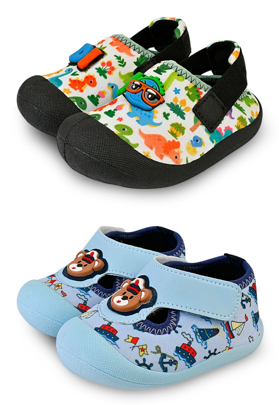 Infantil - Kit 2 Pares Sapameia Menino Conforto Ursinho Dino Mzkid