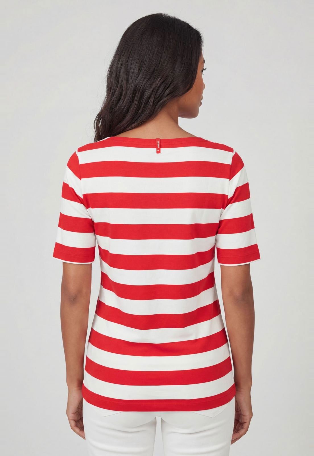 Vista 3 Blusa Feminina Colcci Listrada Vermelha vermelho Colcci vermelho