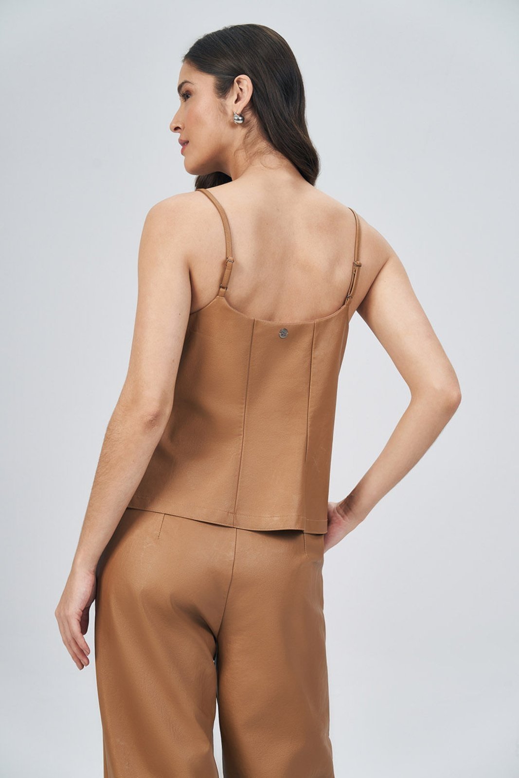 Vista 3 Blusa Glamour PU Feminina Acostamento ACT FEMININO bege ACT FEMININO bege