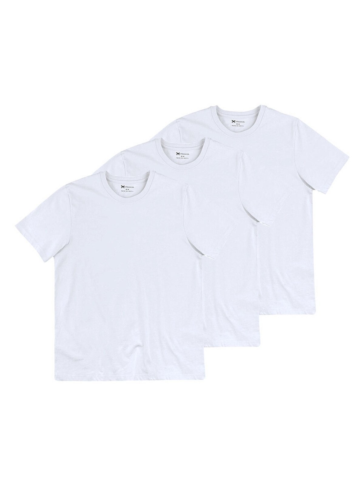 Kit com 3 Camisetas Masculina Hering 201 Branco