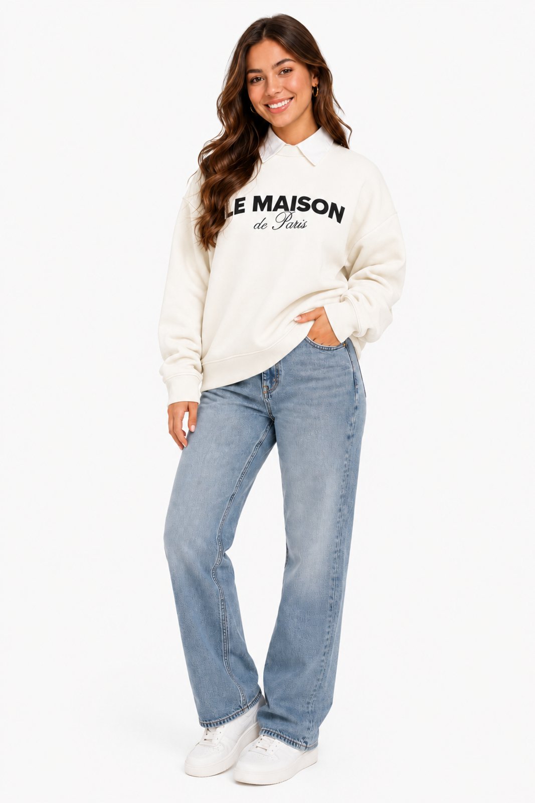 Moletom Feminino D Bell Outlet Fashion Felpudo Gola Dupla Branco