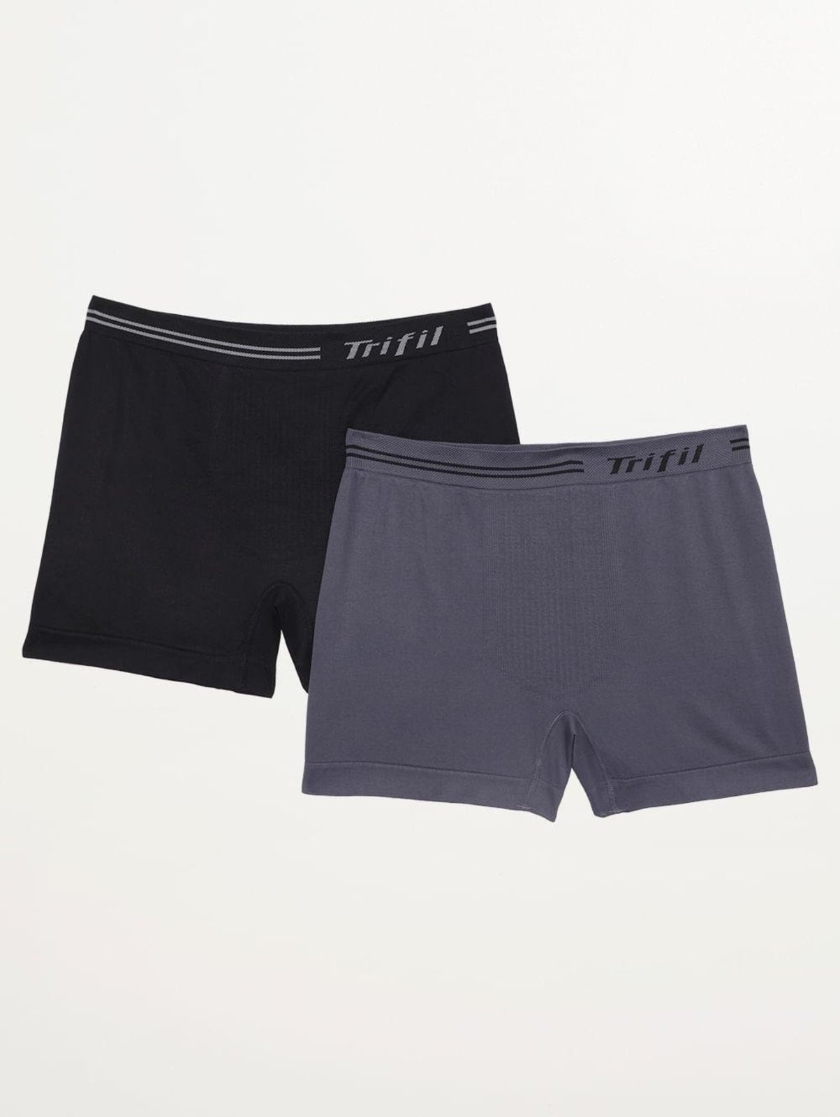 Kit com 02 Cuecas Boxer Trifil Masculina CHUMBO/PRETO