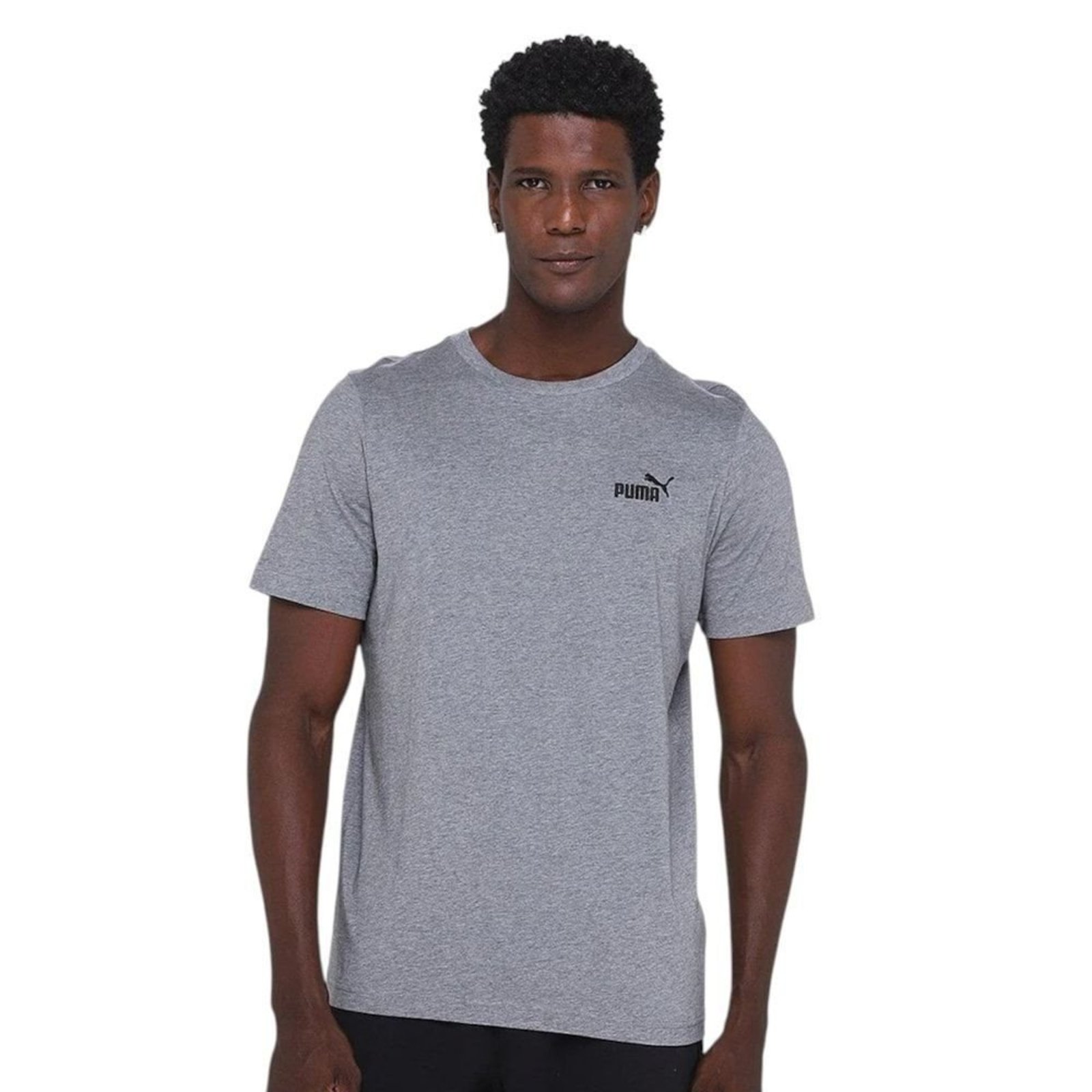 Camiseta Puma Ess Small No. 1 Logo Masculina - Cinza - Puma