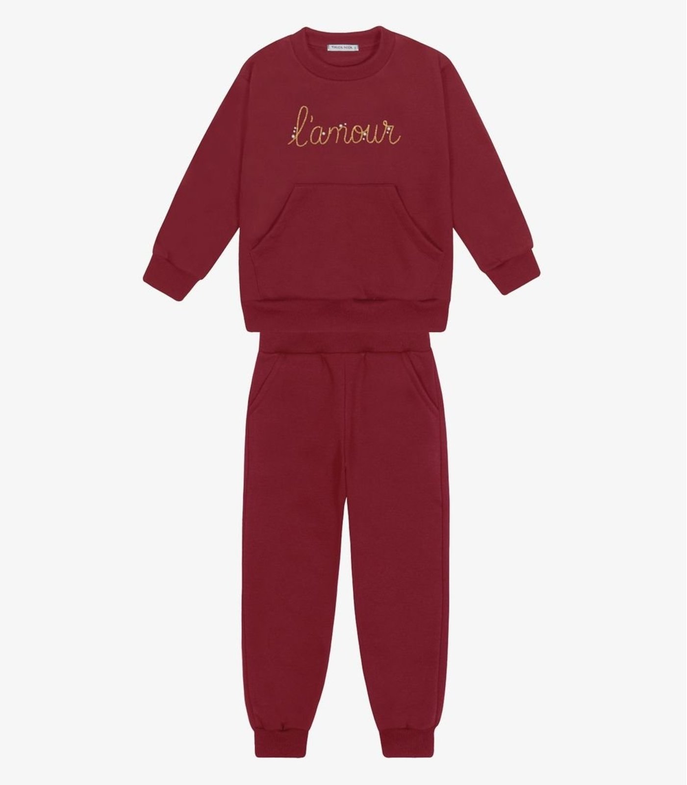 Infantil - Conjunto Blusão com Calça Menina Trick Nick Vermelho