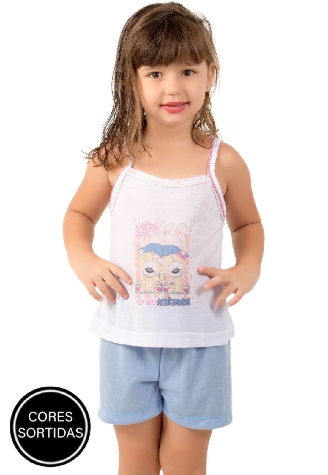 Pijama WLS Modas Curto Juliana Multicolorido