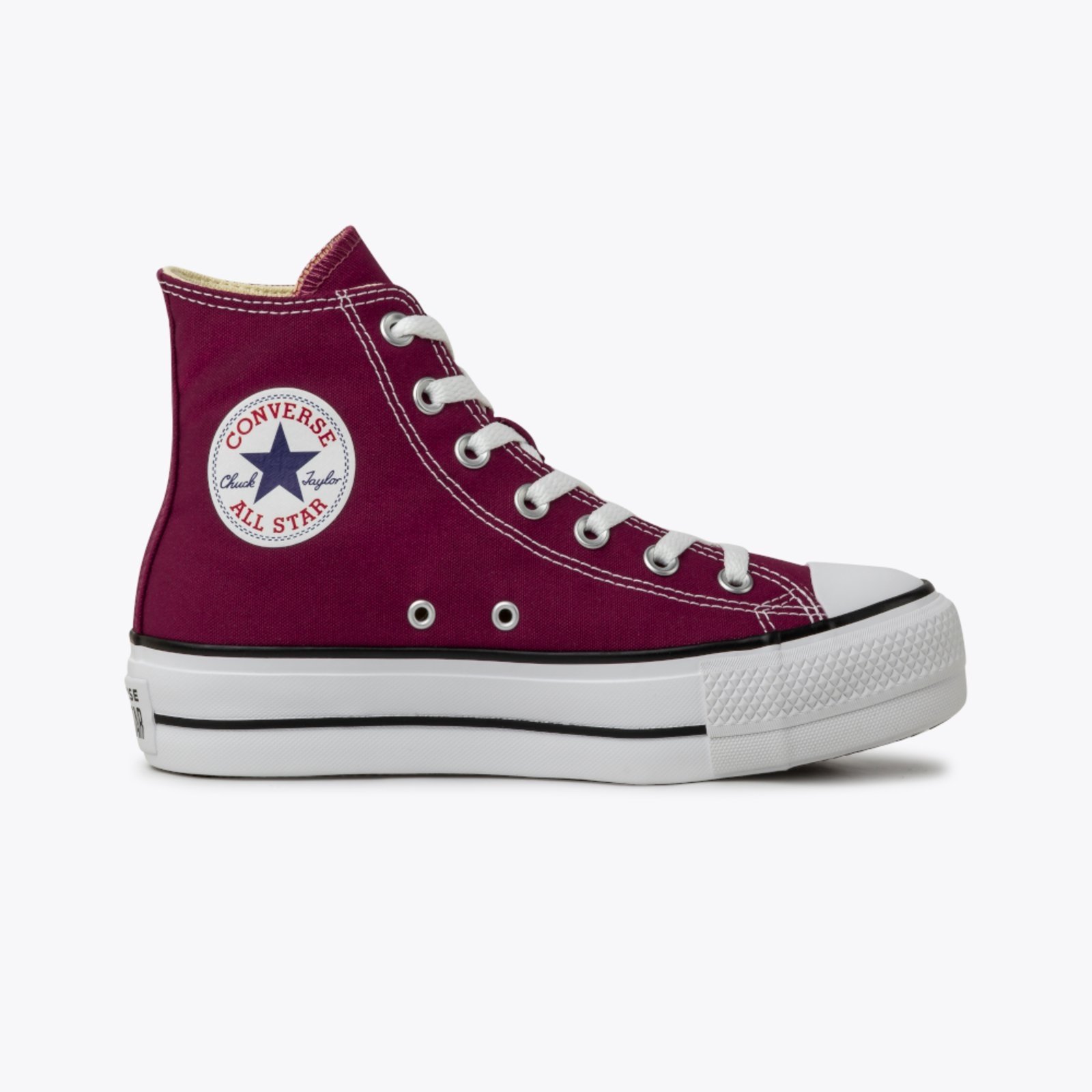 Converse Chuck Taylor All Star Lift Lona Cano Alto Bordô