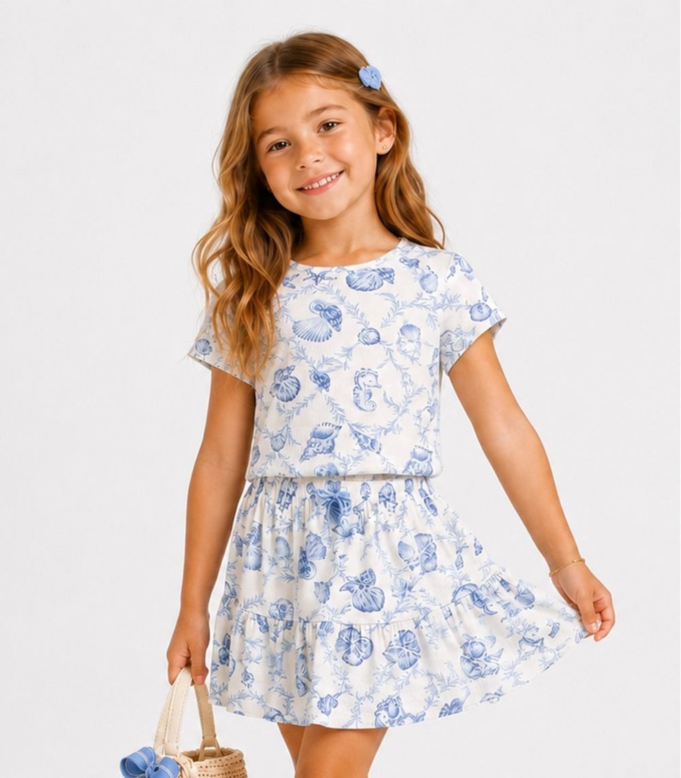 Infantil - Conjunto Menina Saia e Blusa Select Bege