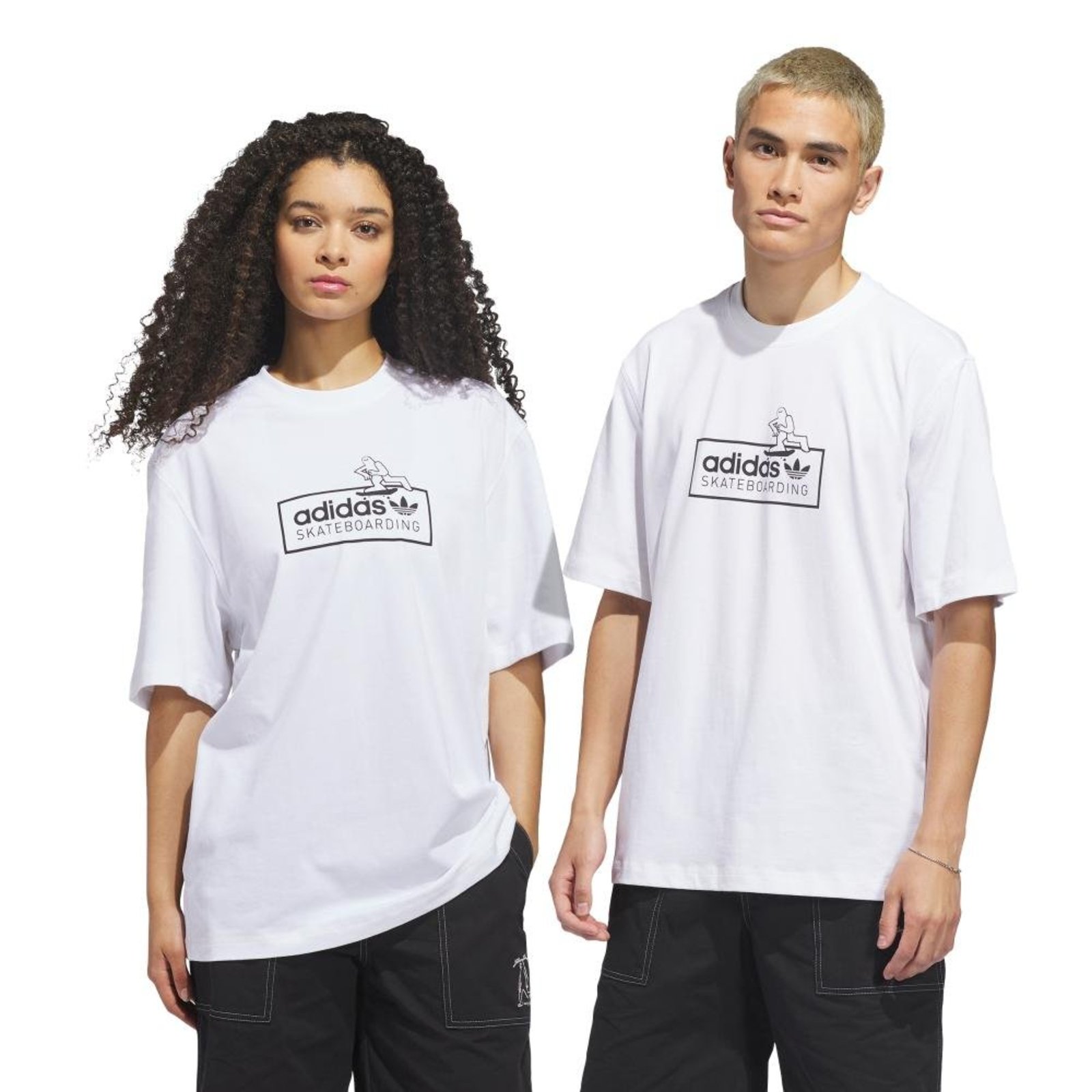 Camiseta Skateboarding x Mark Gonzales com logotipo adidas Originals Branco