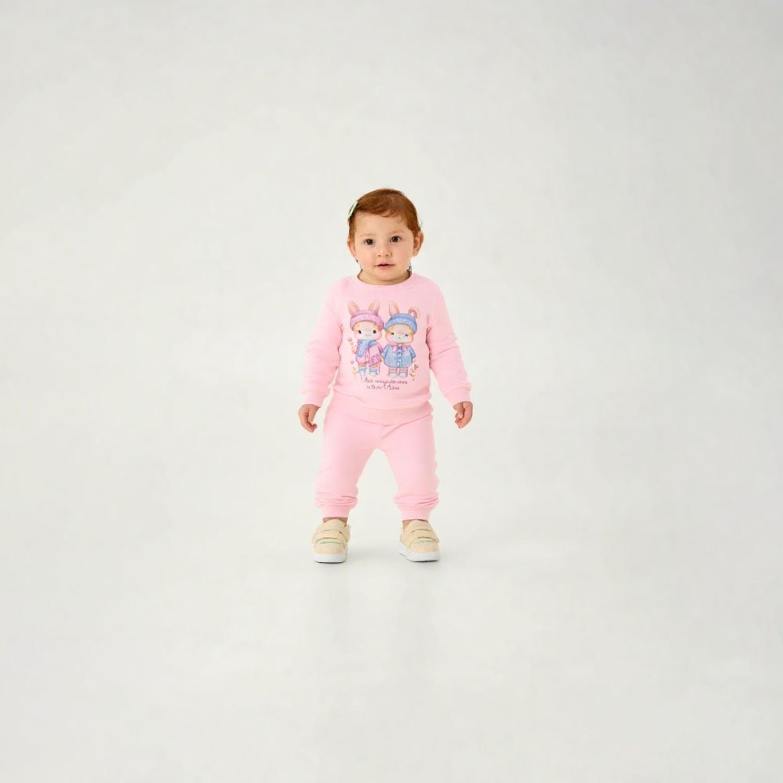 Infantil - Conjunto Rosa Pulla Bulla Menina - 55128-1