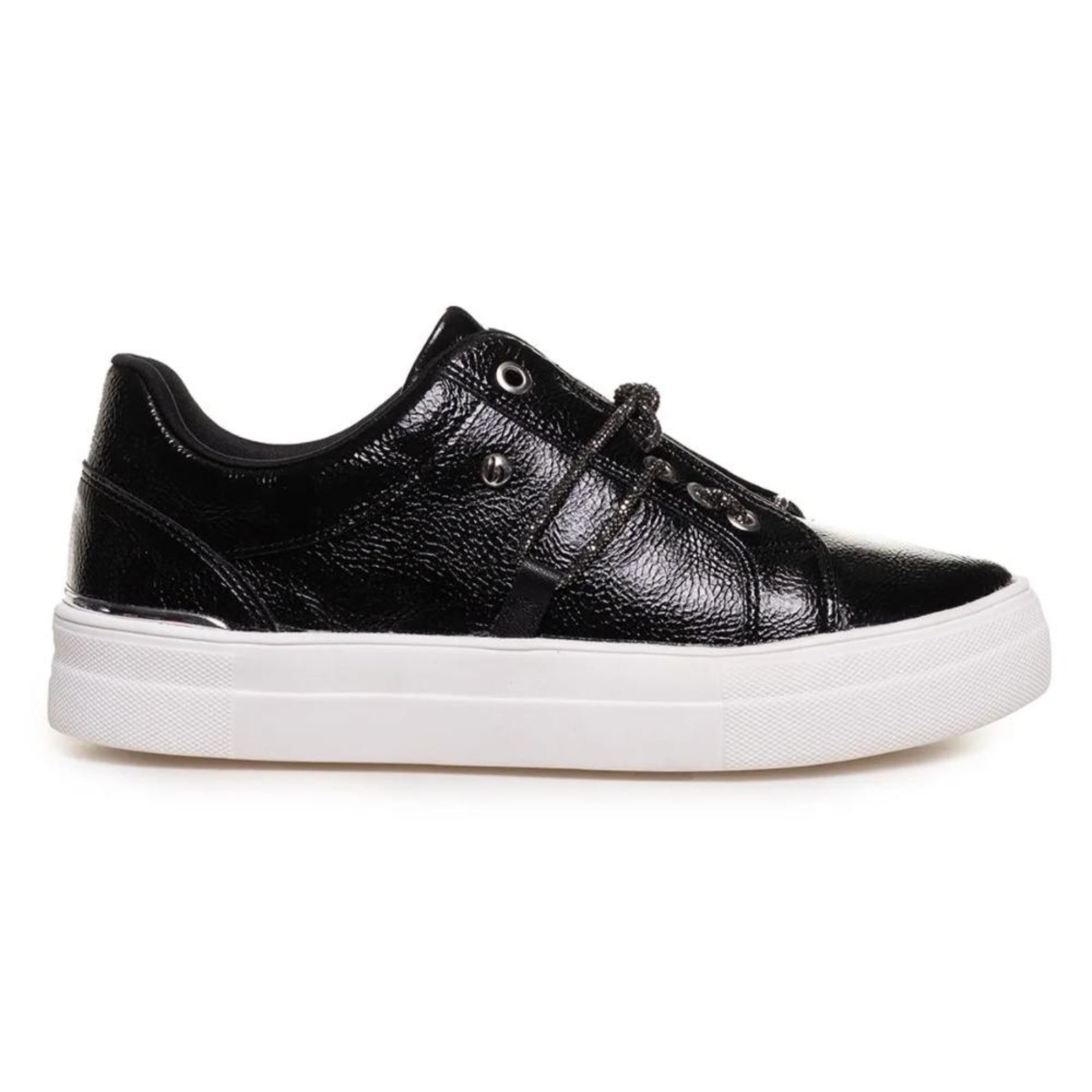Tênis cê Casual Brilho Feminino Preto