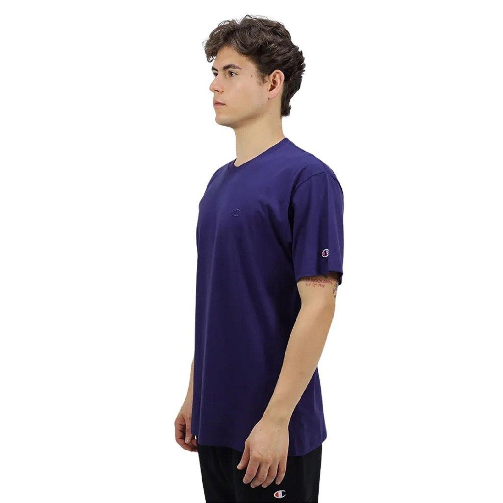 Vista 3 Camiseta Manga Curta Champion Basic C Emb Logo Tst Athletic azul marinho Champion azul marinho