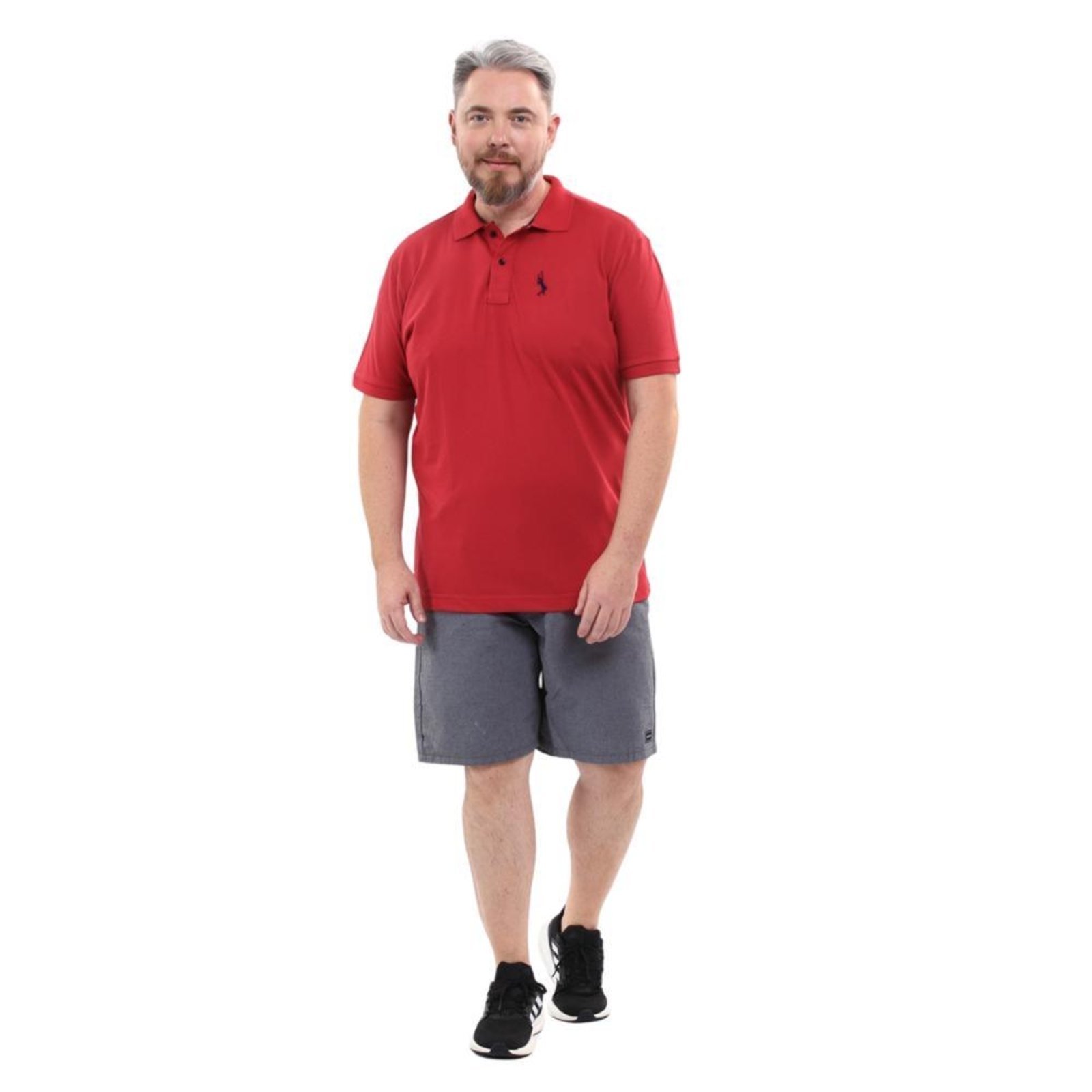 Camisa Polo Plus Masculina Piquet Algodão Casual