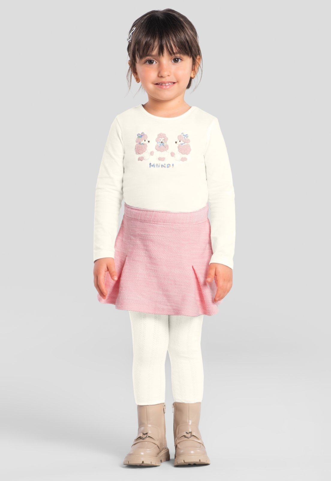 Infantil - Blusa menina de poodle Mundi