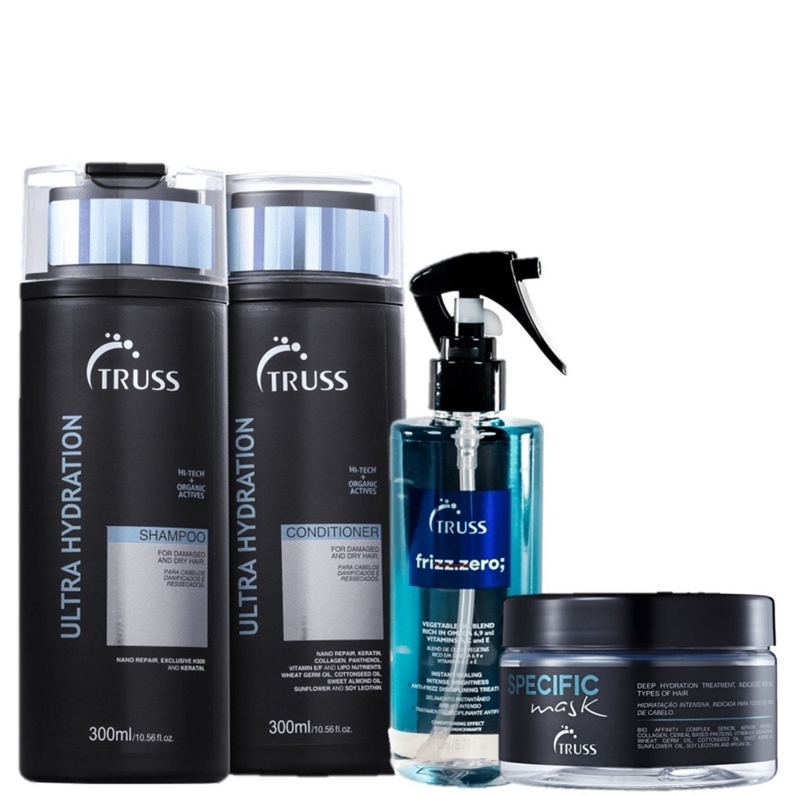Kit Truss Ultra Hydration Frizz Specific (4 Produtos)