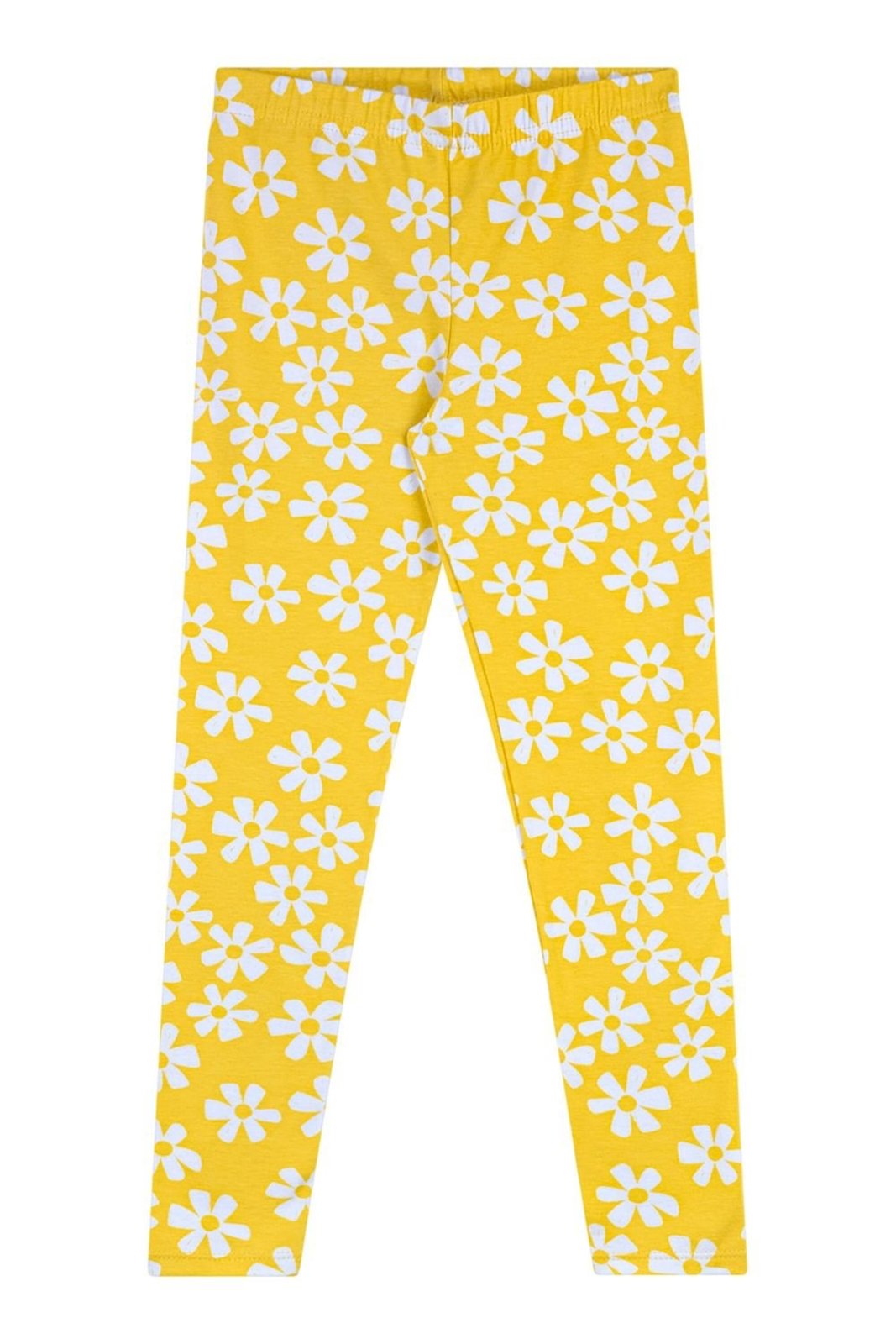 Infantil - Calça Legging Menina Cotton Estampa Elian Amarelo