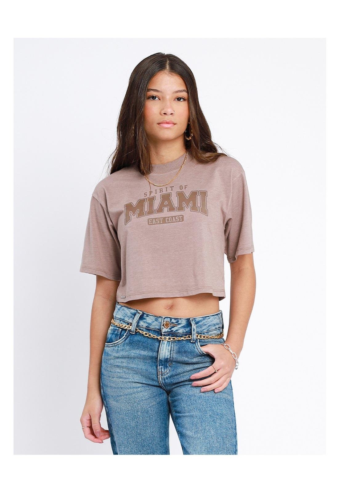 Infantil - Cropped Miami Poah Noah 16 Bege