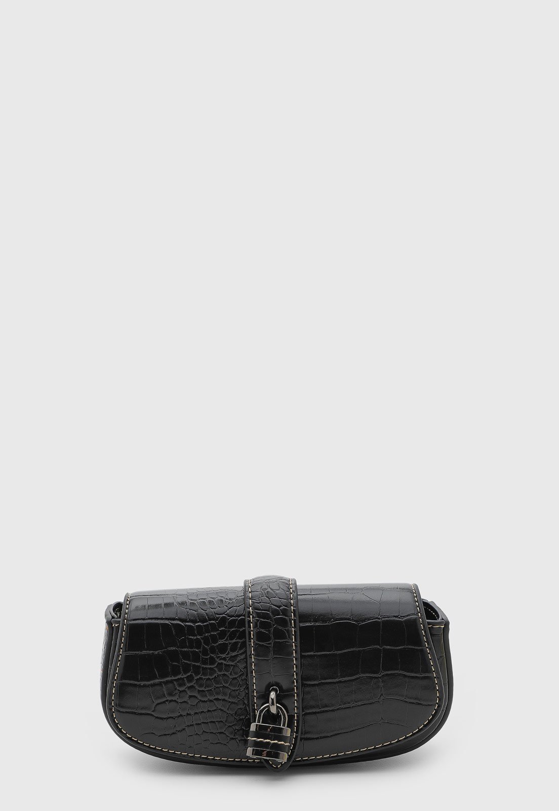 Bolsa Feminina Santa Lolla Croco Preta