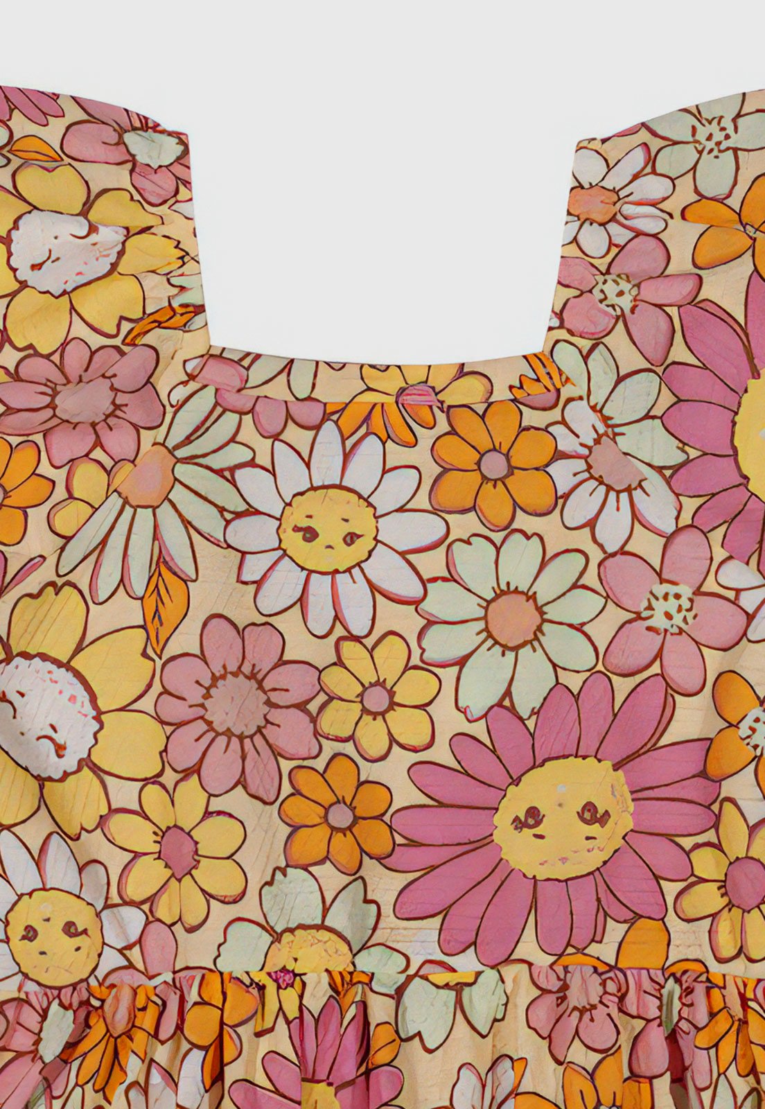 Vista 3 Infantil - Vestido Elian Floral amarelo Elian amarelo