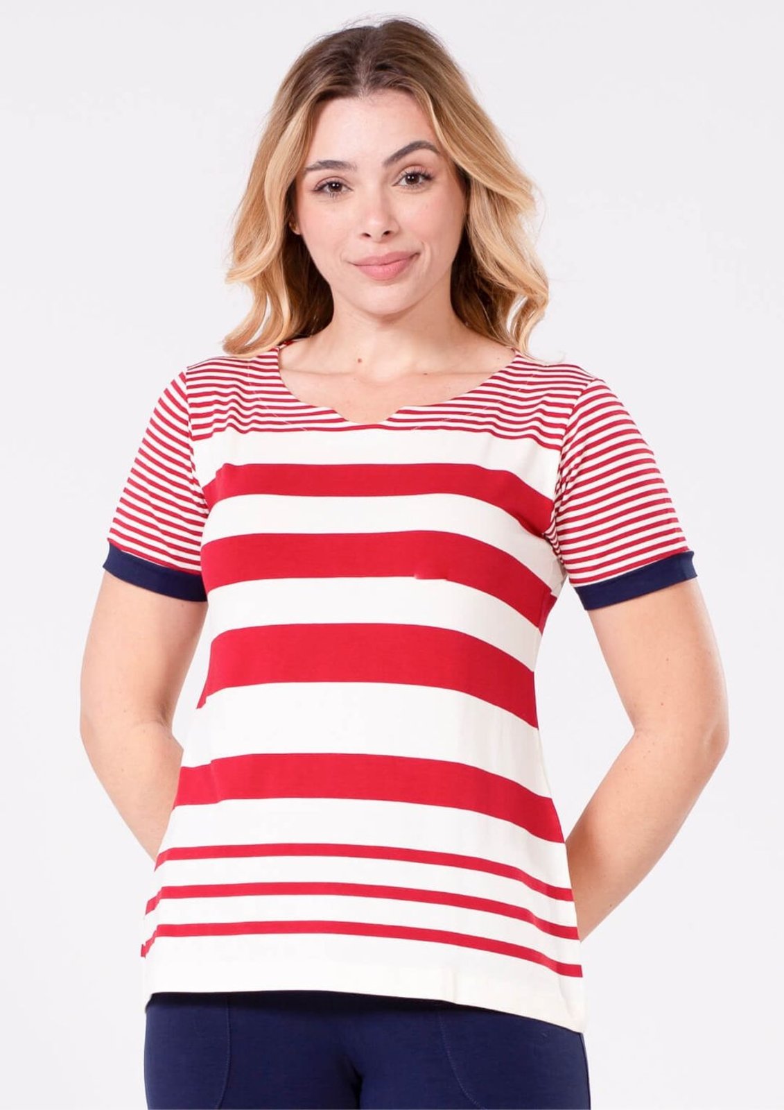 Blusa Pau a Pique listrada Vermelho VERMELHO – M Pau a Pique