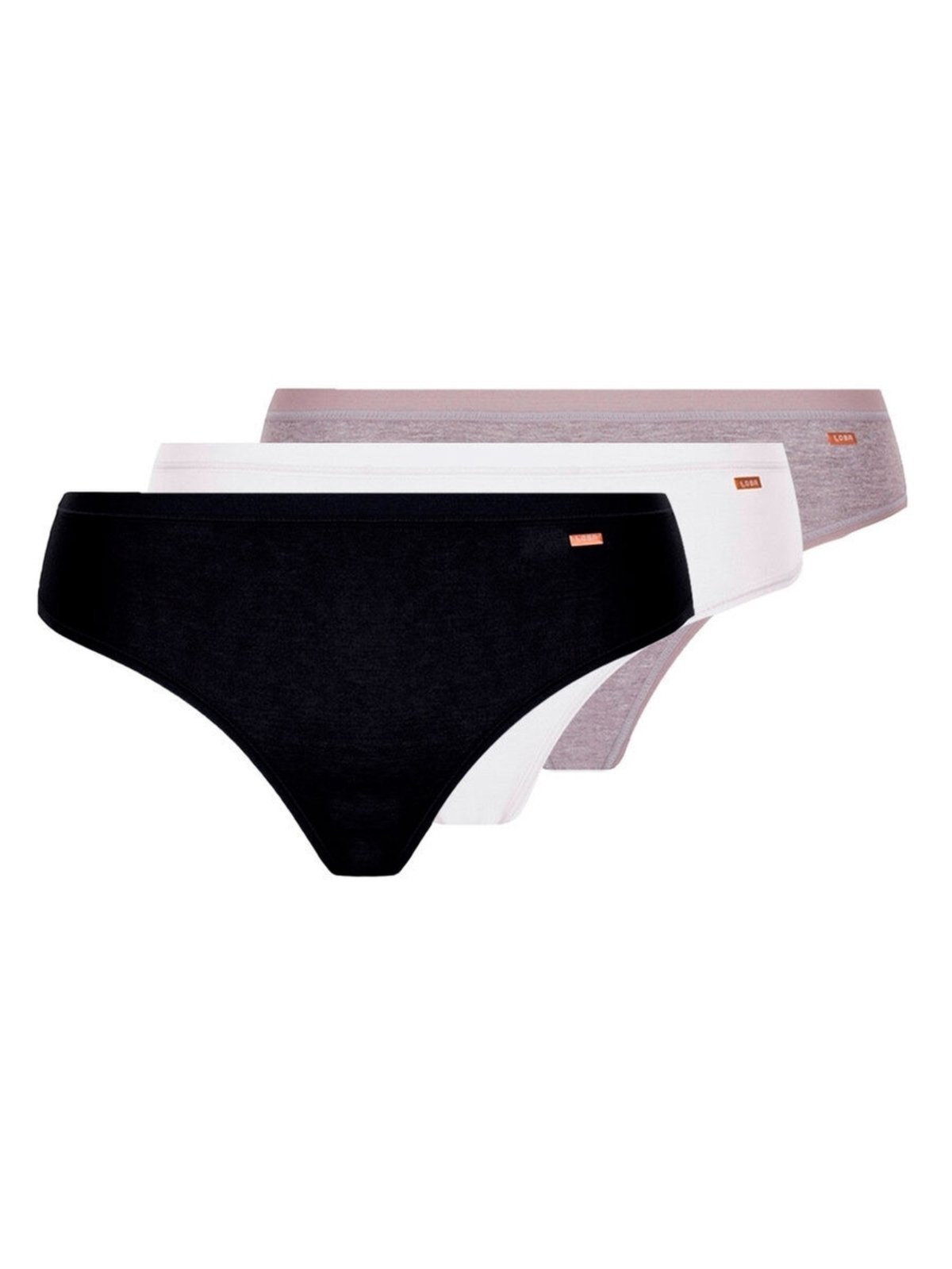 Vista 2 Kit com 3 Calcinhas Biquíni Loba 40353-001 Plus Size Lupo cinza Lupo cinza