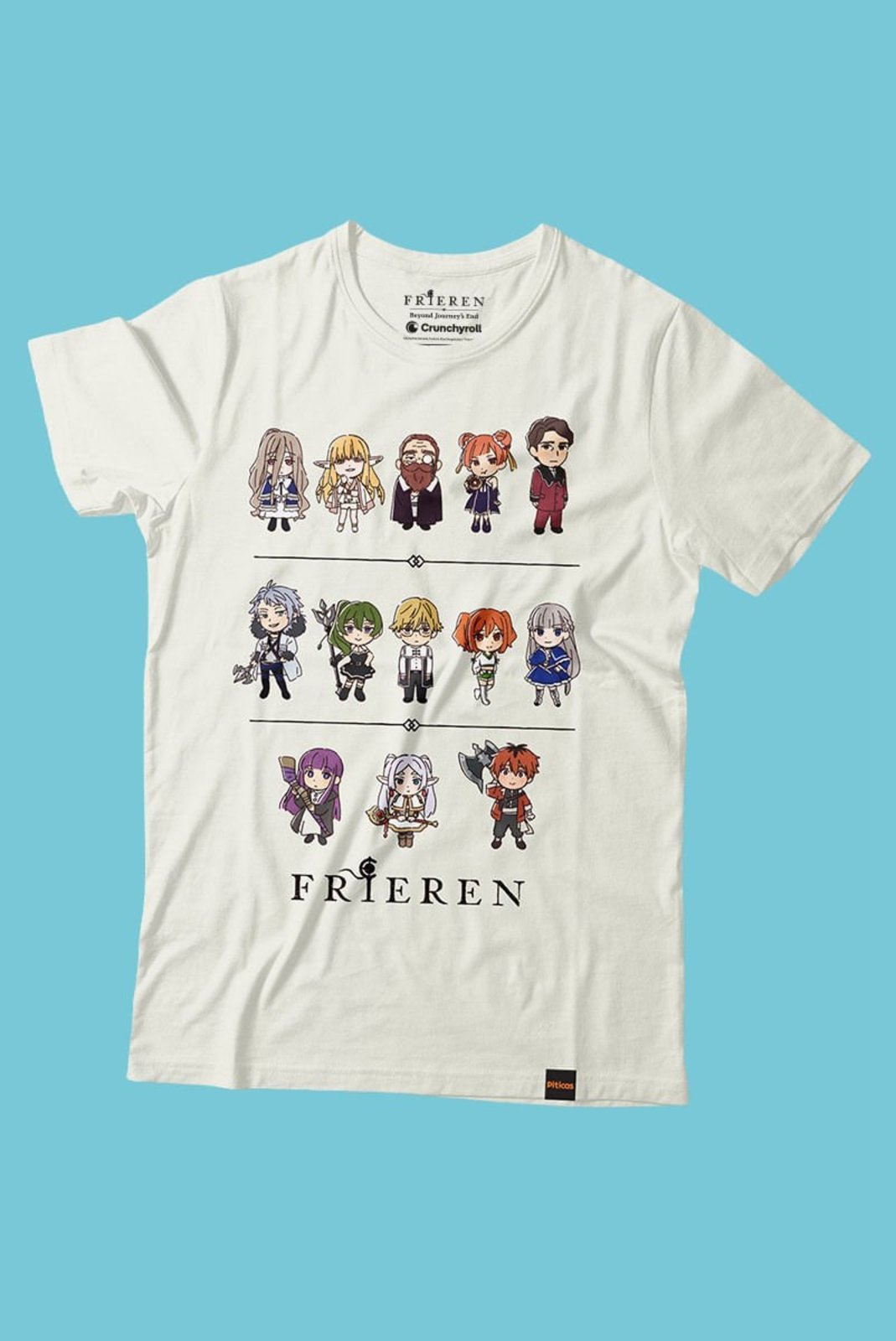 Camiseta Frieren Personagens