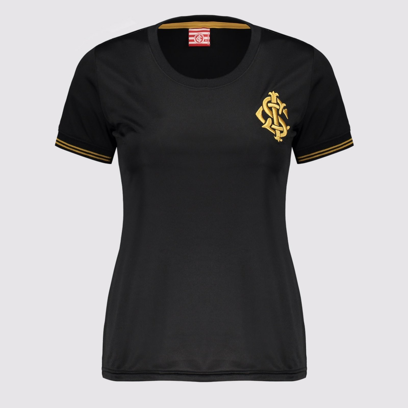 Camisa Internacional Feminina Preta e Dourada