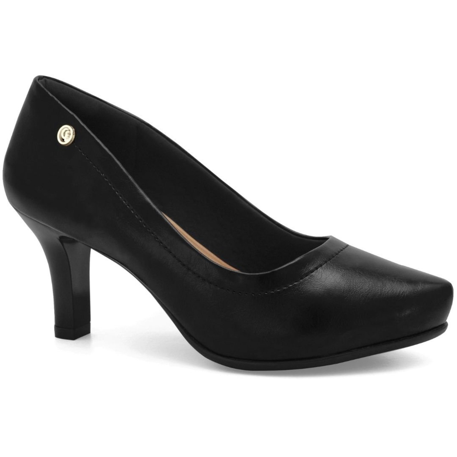 Sapato Feminino Salto Médio Meia Pata Comfortflex 2685301 - Preto