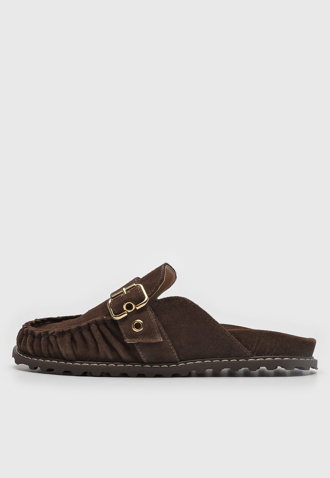 Mocassim Mule Feminino Luiza Barcelos Fivela Marrom