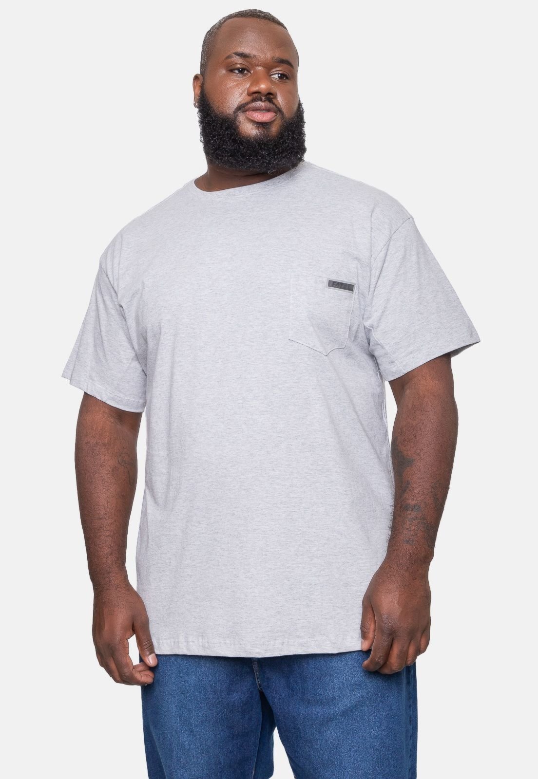 Camiseta Fatal Fashion Basic Plus Size Climber Gelo Mescla