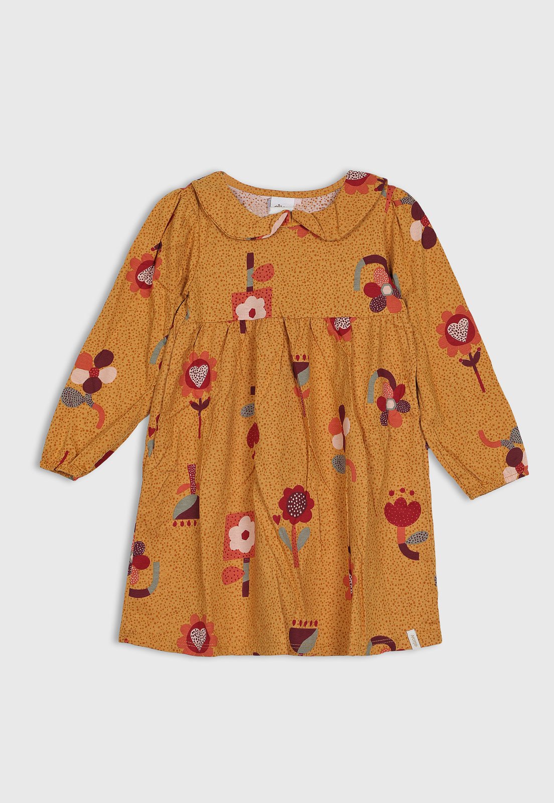 Infantil - Vestido Elian Estampa Floral Amarelo