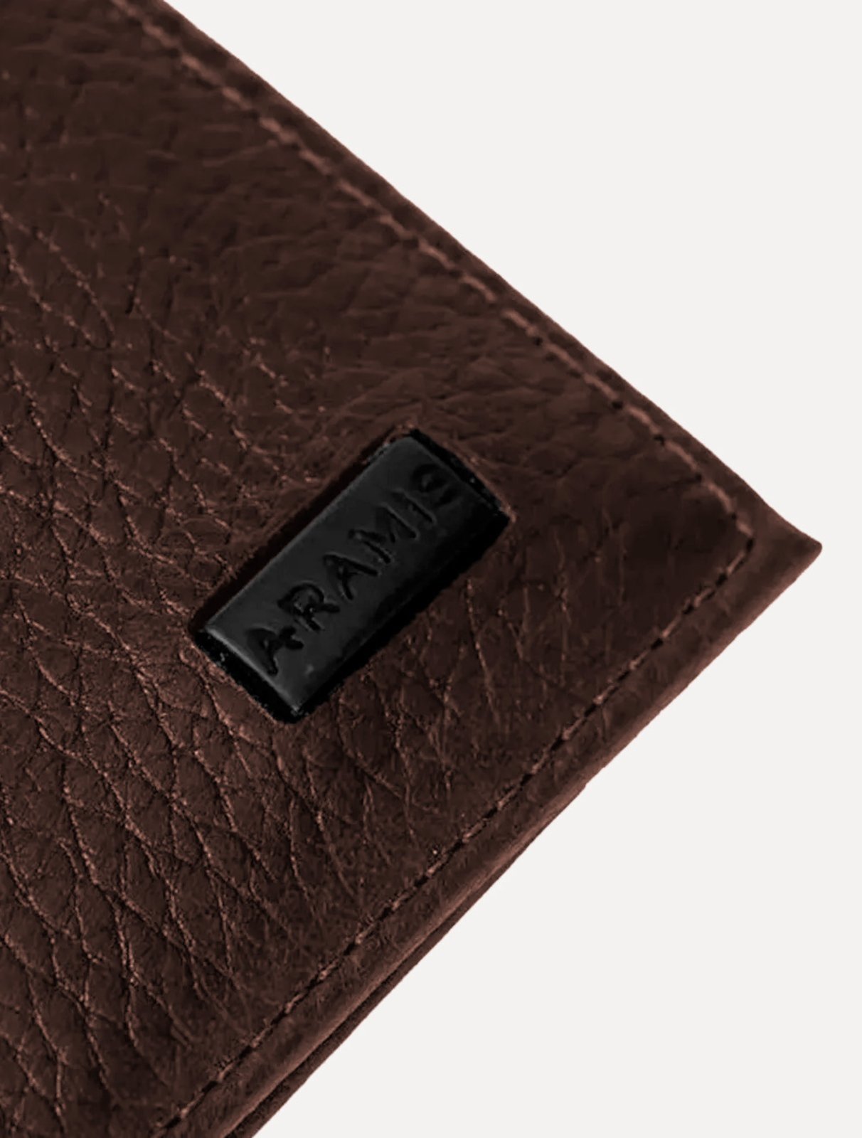 Vista 3 Carteira Aramis Masculina Slim Floater Plaque Marrom café Aramis café
