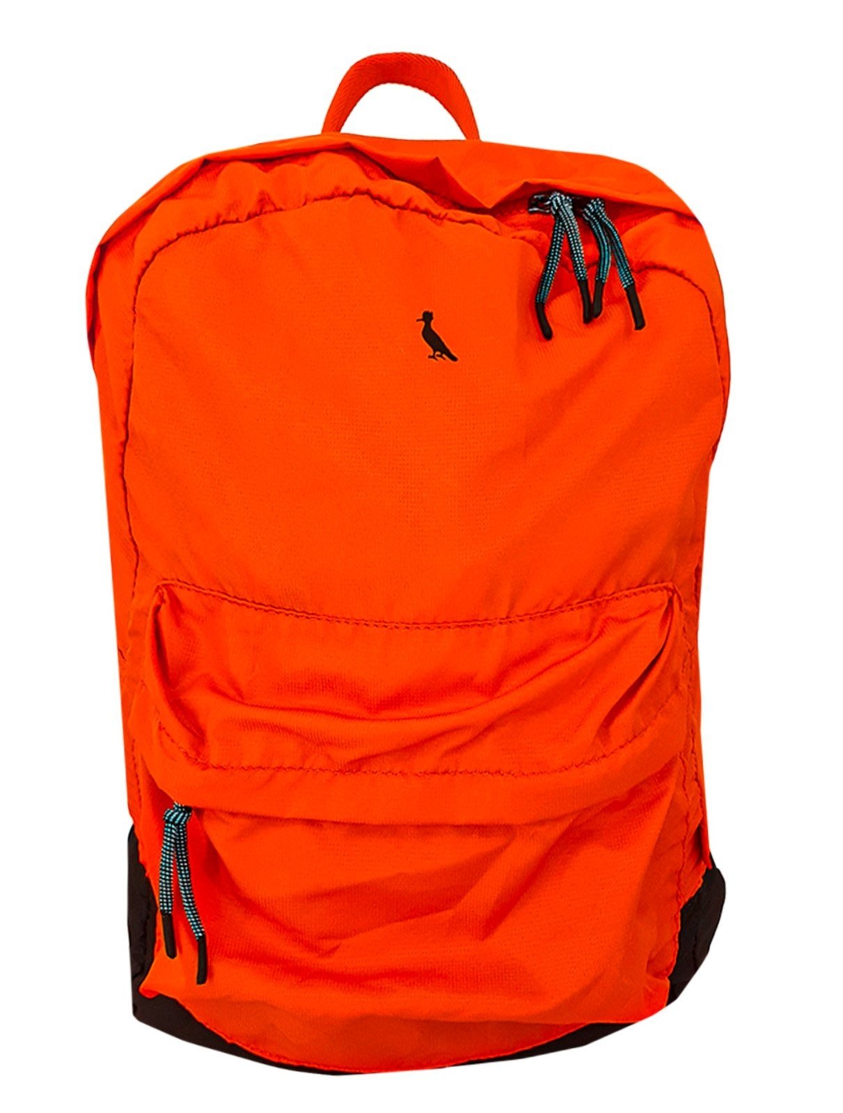 Mochila Reserva Nylon Dobrável Pocket Preta/Laranja