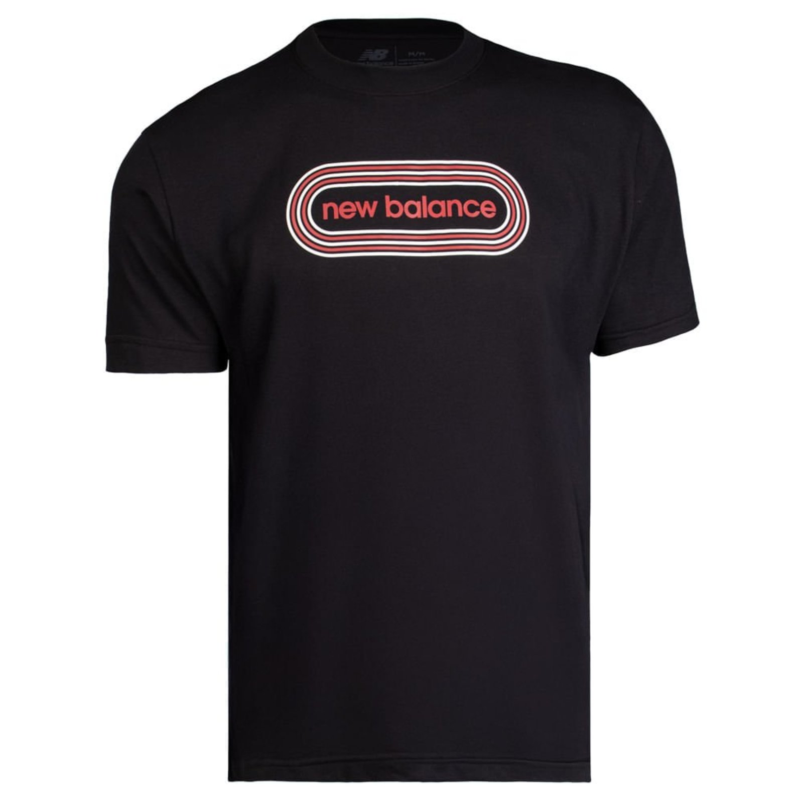 Vista 2 Camiseta Masculina New Balance Track Algodão preto New Balance preto