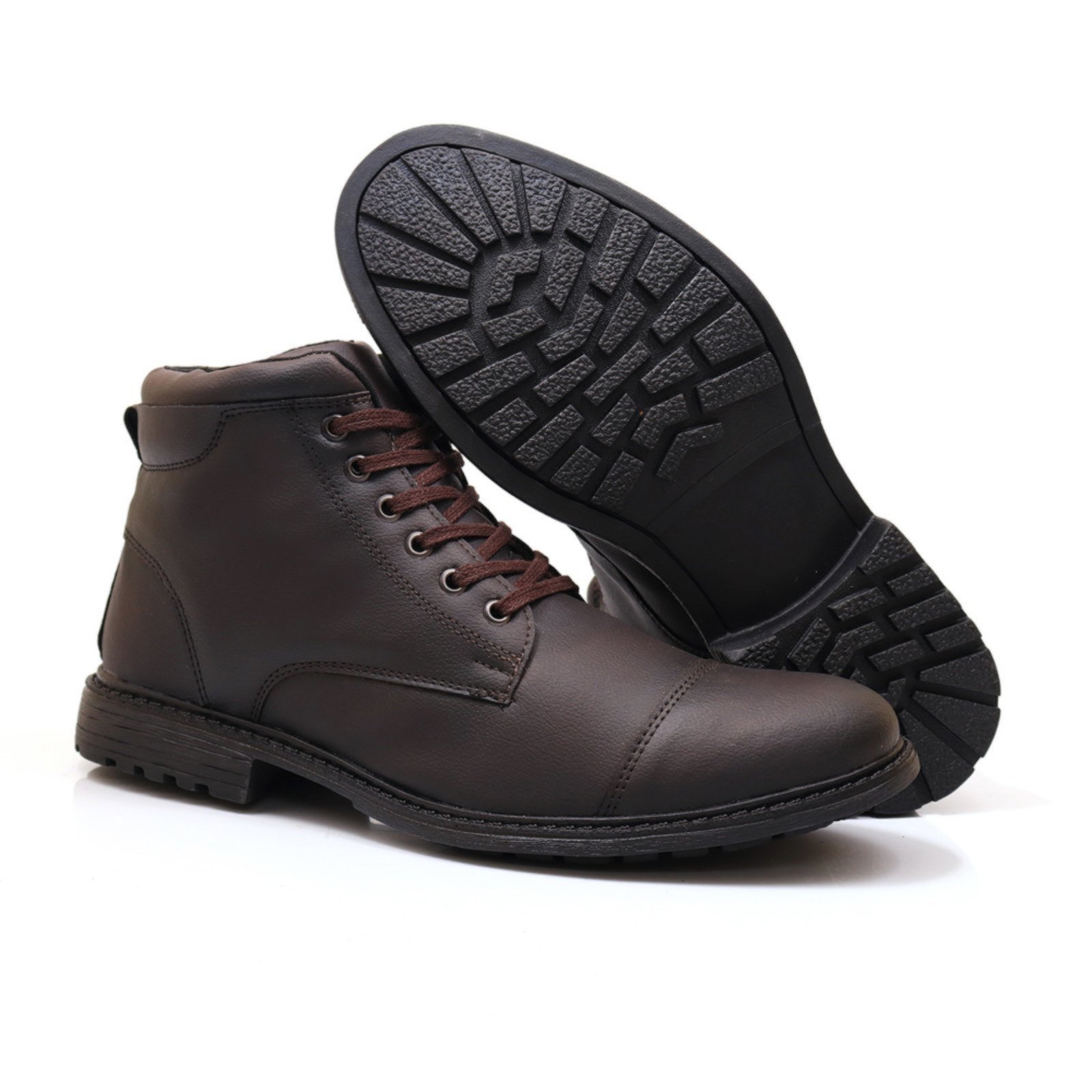 Bota Coturno Cano Médio Nine4 Casual Macio Estilosa – Café