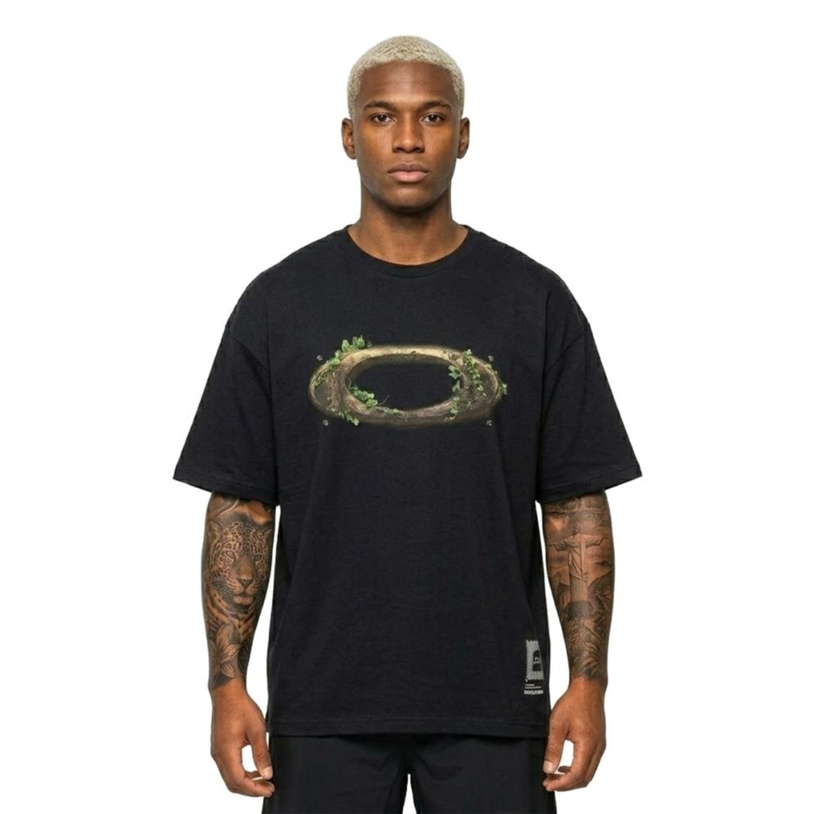 Camiseta Oakley Masculina Ellipse Natureverse Rusty Casual Preto