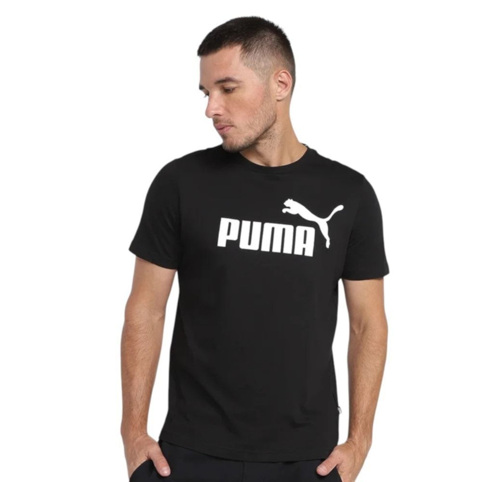 Camiseta Puma Essentials No.1 Logo Masculina - Preto - puma
