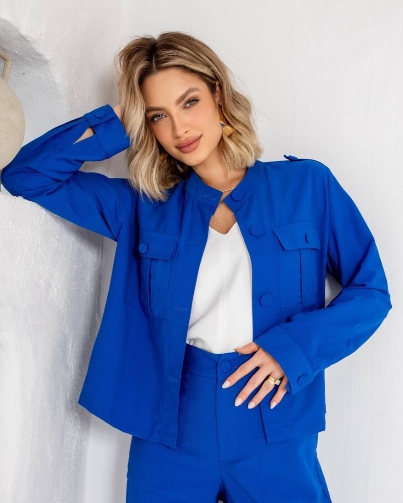 CASAQUETO VISCOSE TWILL AMALFI AZUL