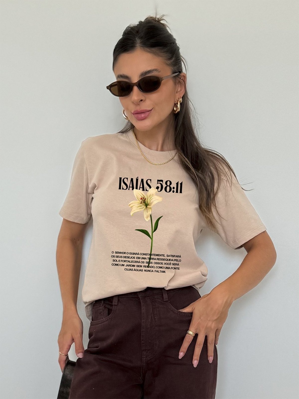 Camiseta Cianitas Chocolate Estampa Isaías