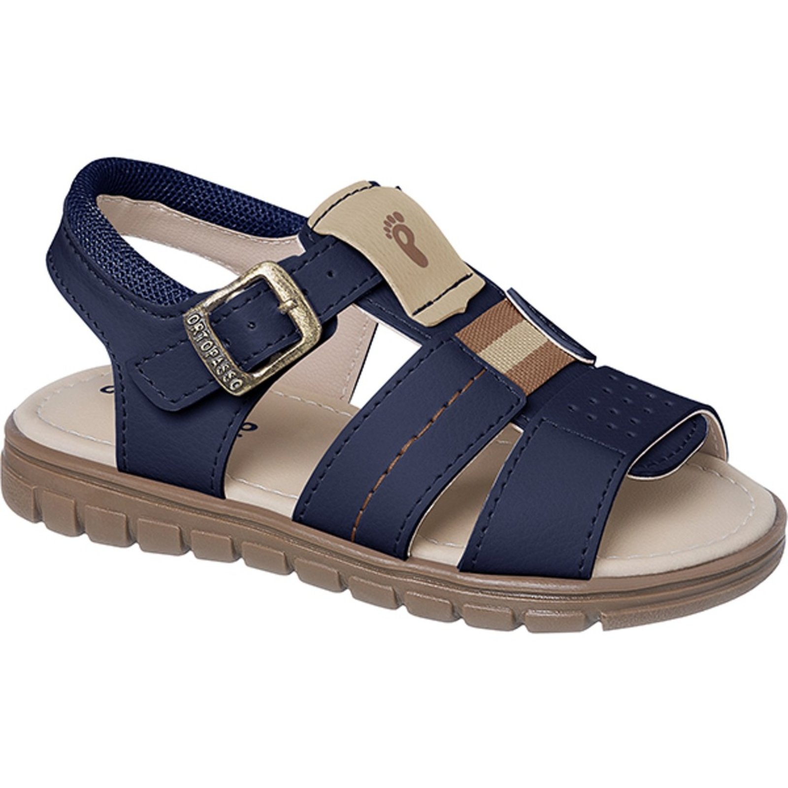 Infantil – Sandália Ortopasso Anatômica Menino Azul Marinho