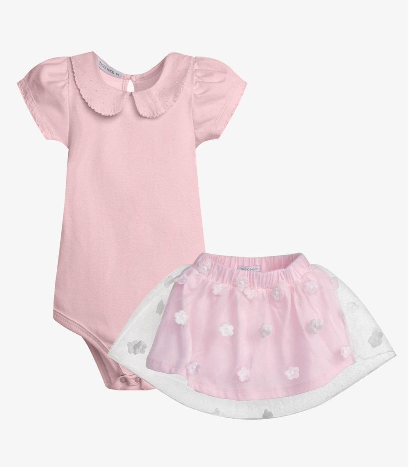 Infantil - Conjunto Feminino Body Com Saia Trick Nick Rosa