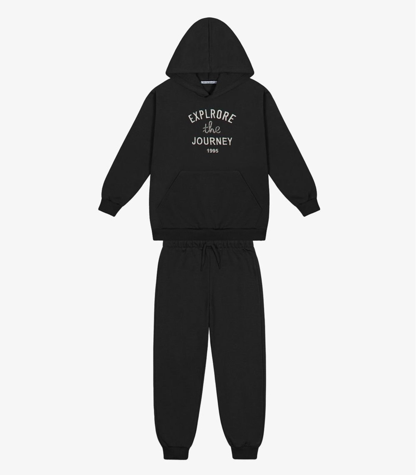 Infantil - Conjunto Blusão Com Capuz E Calça Trick Nick Preto