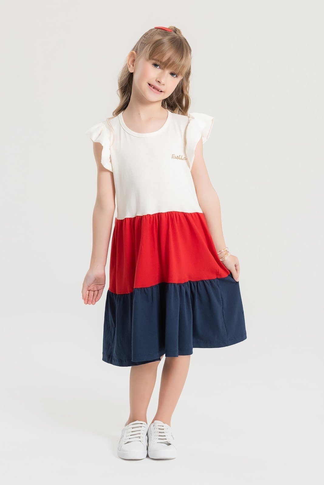 Infantil - Vestido Verão Feminino Três Marias Off White - Mega