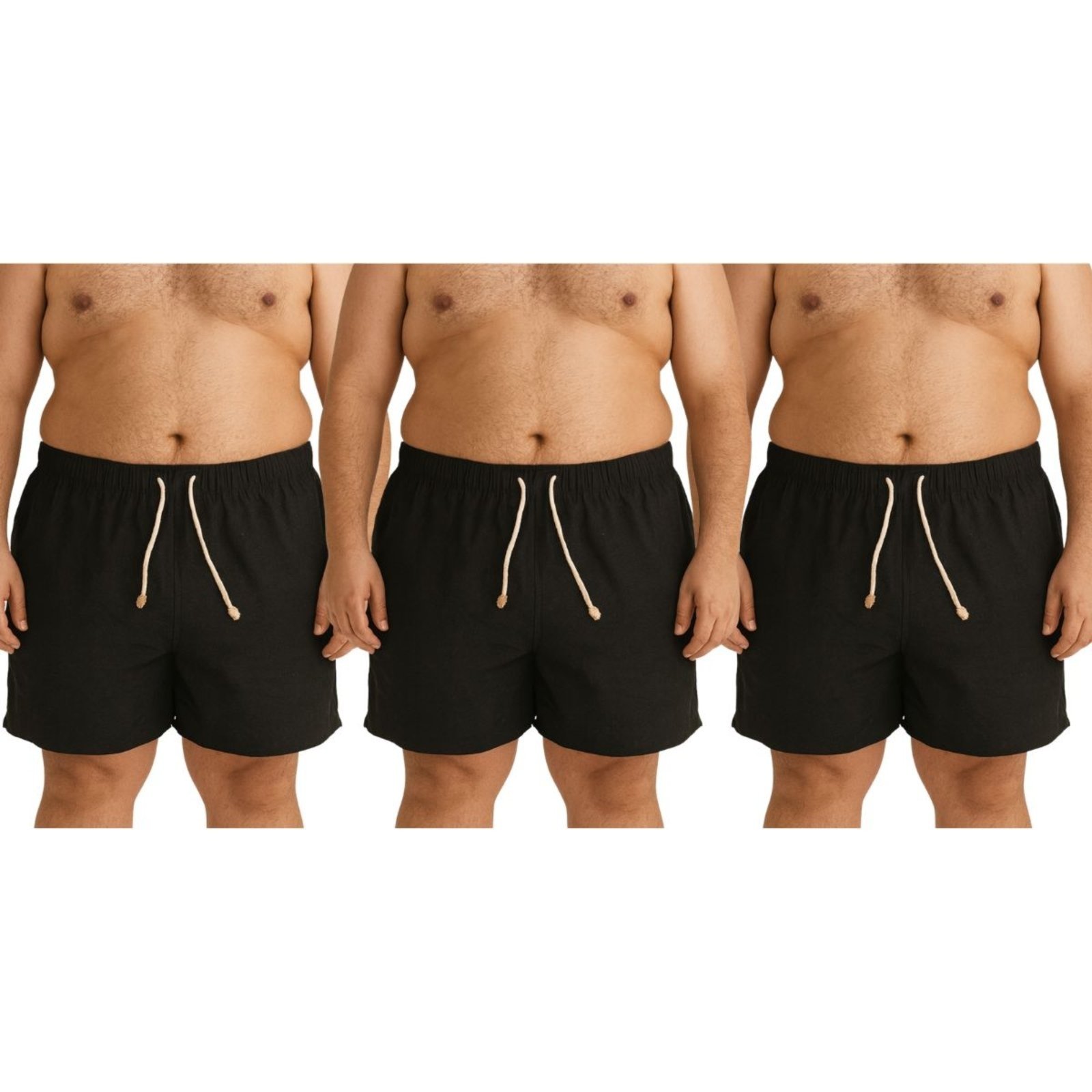 Kit 3 Shorts de Linho Premium Bermuda Masculina Moda Praia Luxo