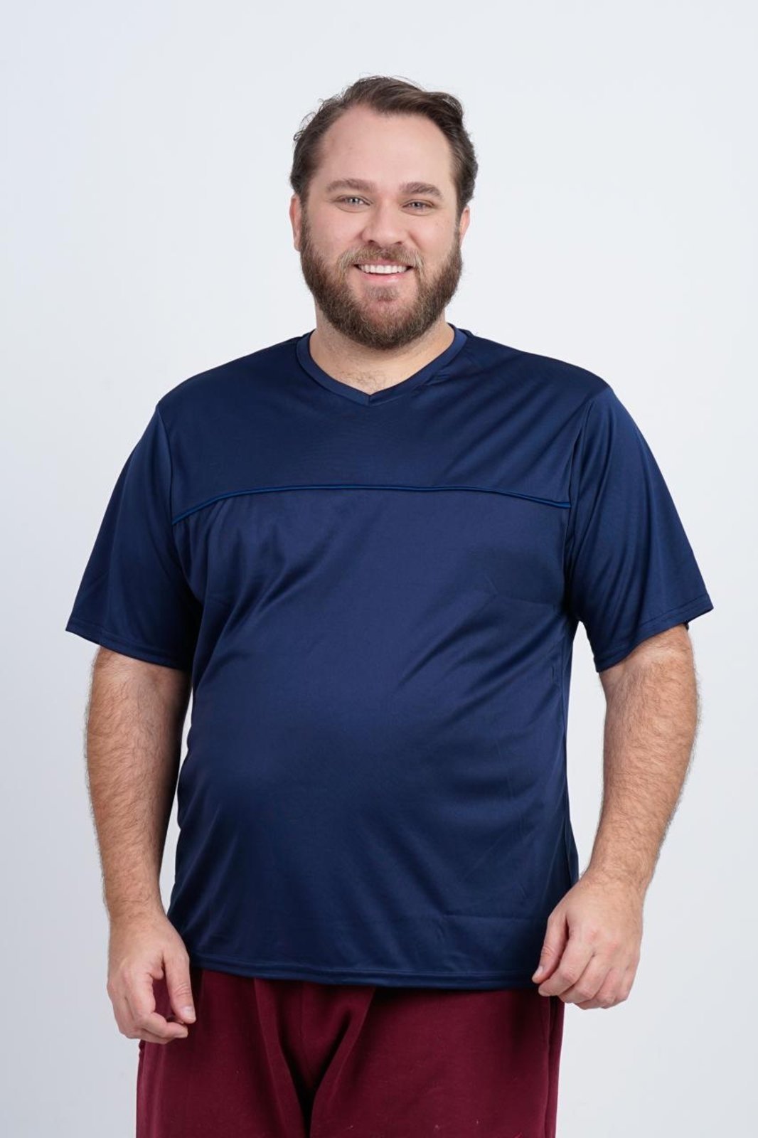 Vista 2 Camiseta SH Fashion Masculino Marinho Plus Size Confortável Para Treino azul marinho SH FASHION azul marinho