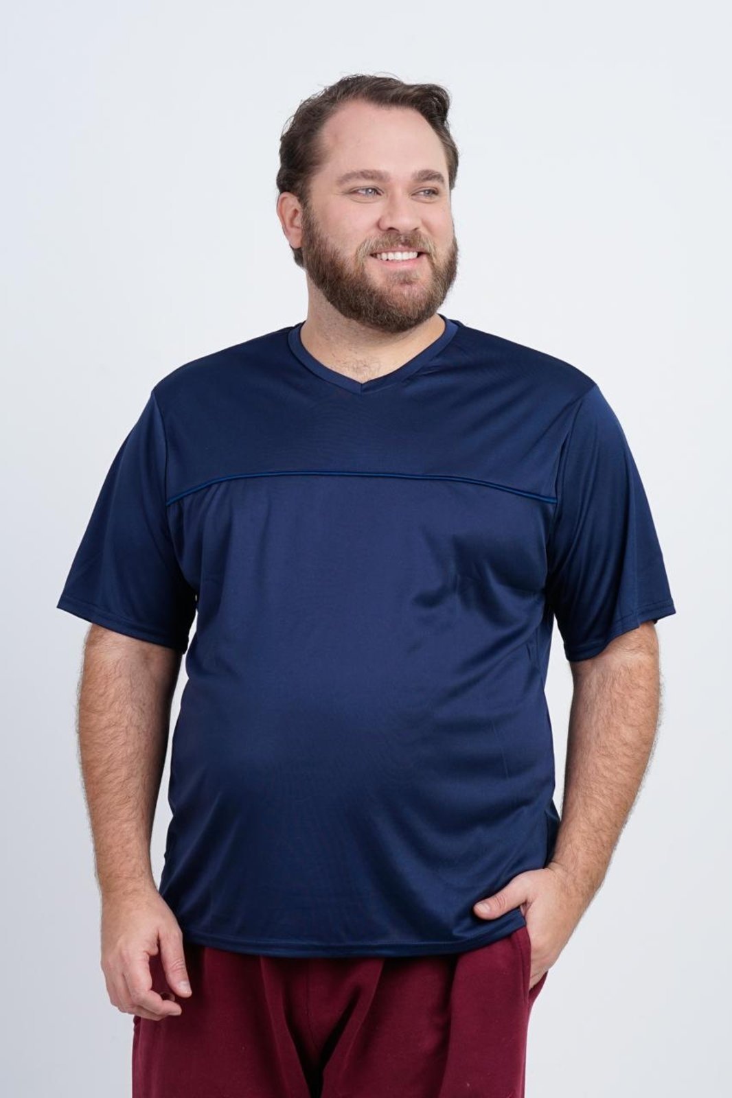 Vista 3 Camiseta SH Fashion Masculino Marinho Plus Size Confortável Para Treino azul marinho SH FASHION azul marinho
