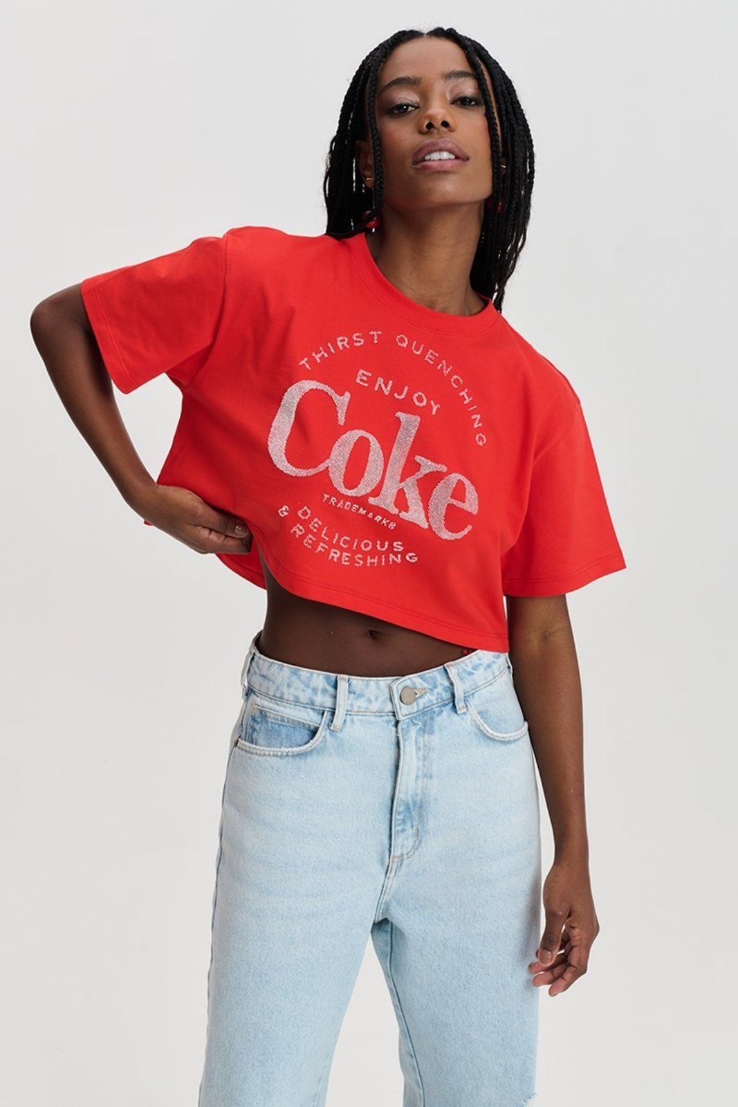 Camiseta Cropped Enjoy Coke